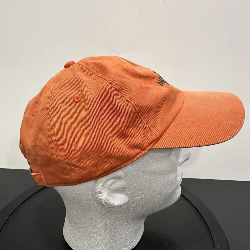 The North Face Norm Cap Orange Embroidered Logo Adjustable Baseball Dad Hat